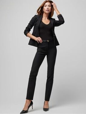 NWOT White House Black Market Elle Slim Trouser Comfort Stretch Pants in Black